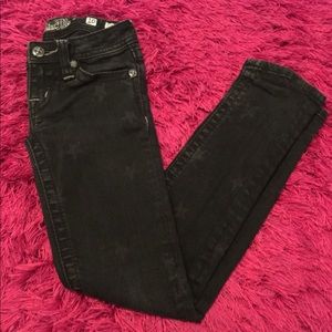 ☆ black miss me skinny jeans with stars on them